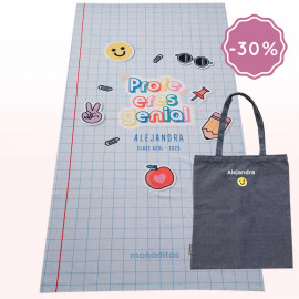 Toalla y bolso Profe eres genial