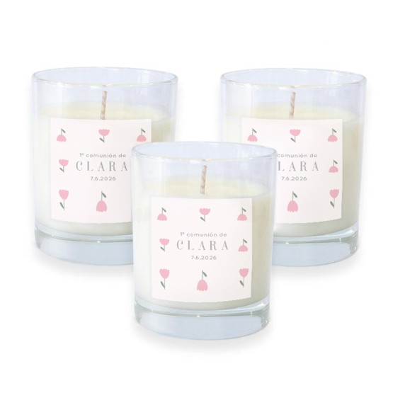 velas personalizadas comuni&oacute;n cristal