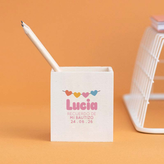 bote lapices guirnalda corazones