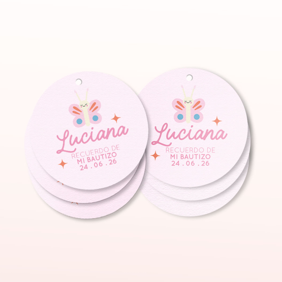 etiquetas bautizo mariposa