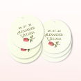 etiquetas bodas flor