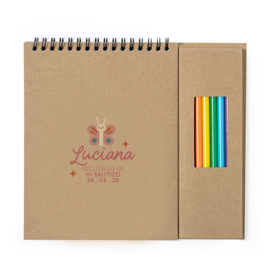 Libreta colorear mariposa