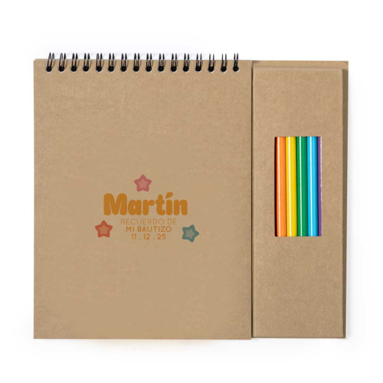 Libreta colorear estrellitas