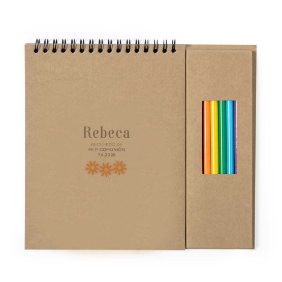 libreta colorear margaritas