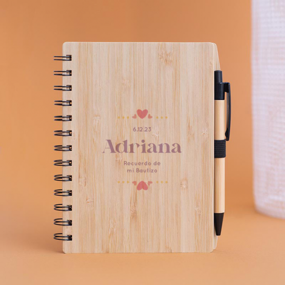 Libreta personalizada tres corazones