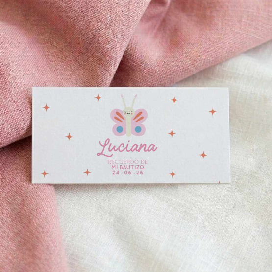 Pulsera bautizo mariposa