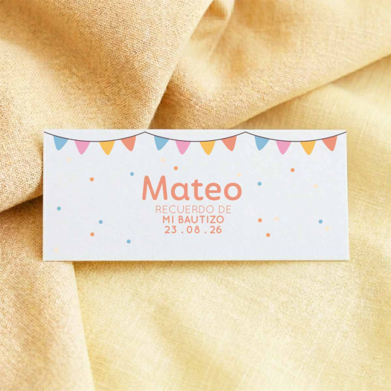 Pulsera bautizo banderines