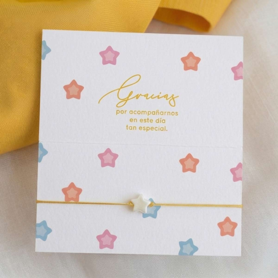 Pulsera bautizo estrellitas