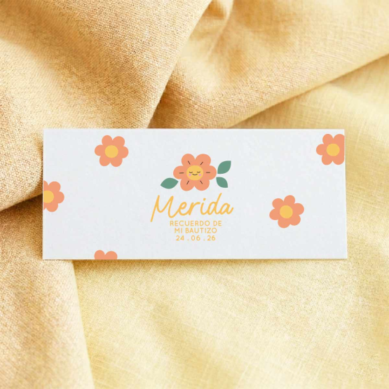 Pulsera bautizo flor