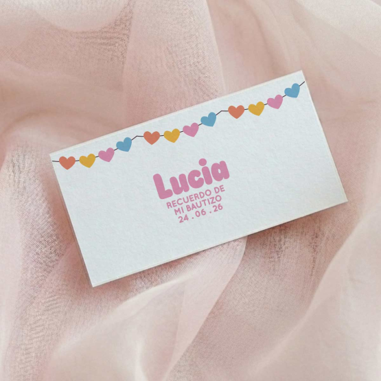 Pulsera bautizo guirnalda corazon
