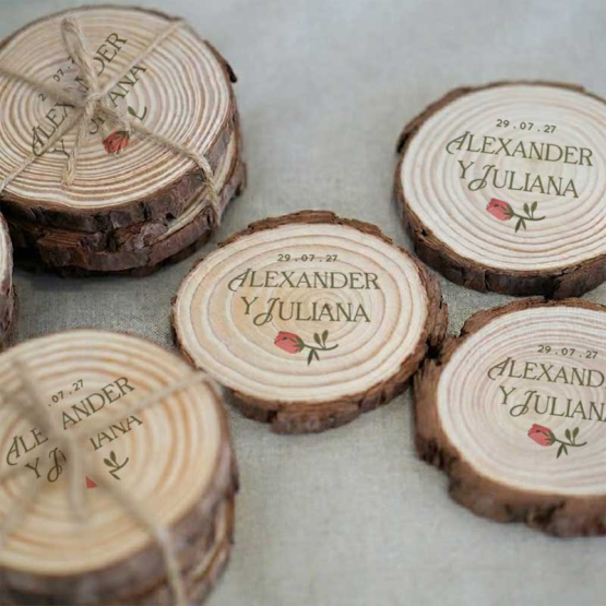 posavasos personalizado flor