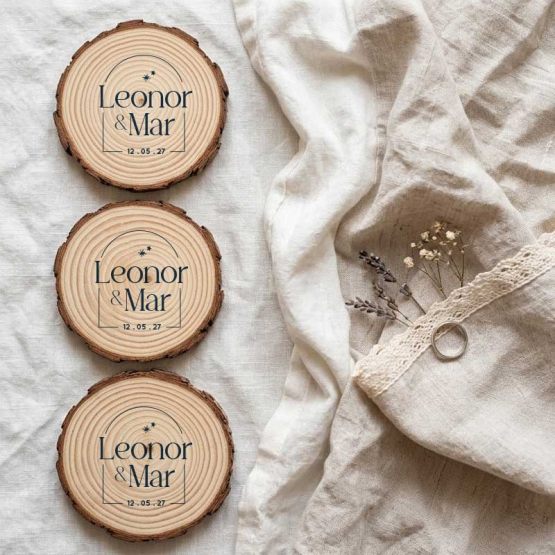 Set Posavasos de madera