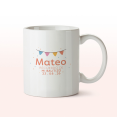 taza personalizada banderines