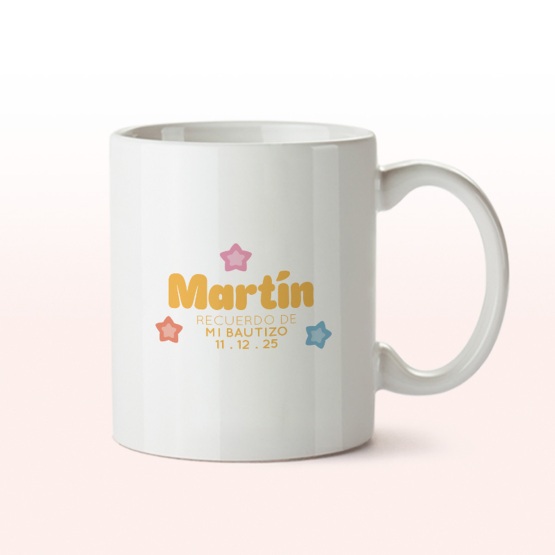 taza personalizada estrellitas