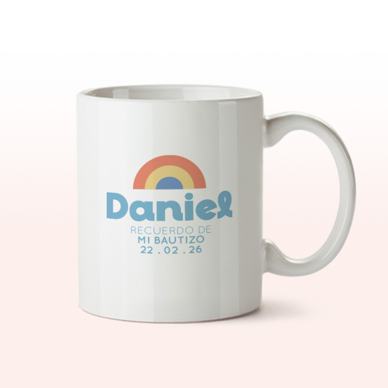 taza personalizada arcoiris