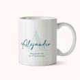 Taza personalizada inicial azul