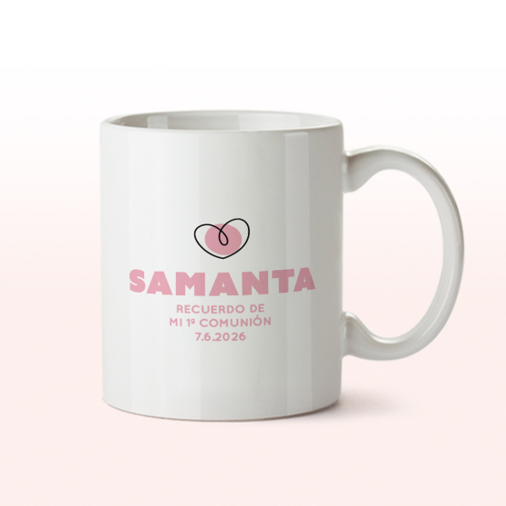 taza comunion corazon