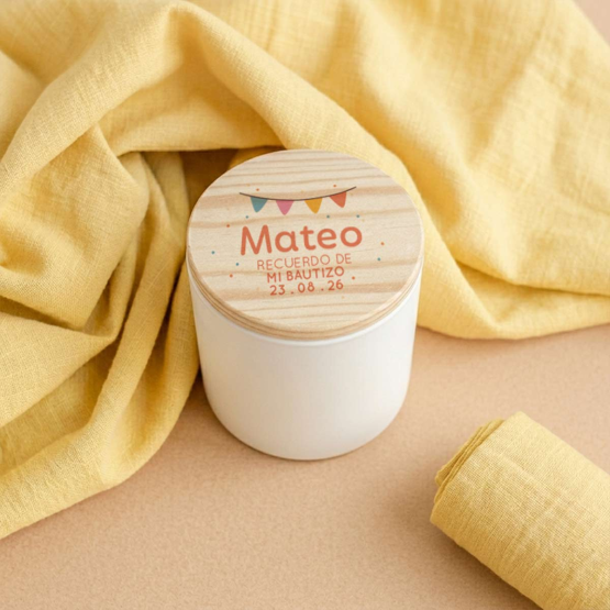 vela bautizo banderines