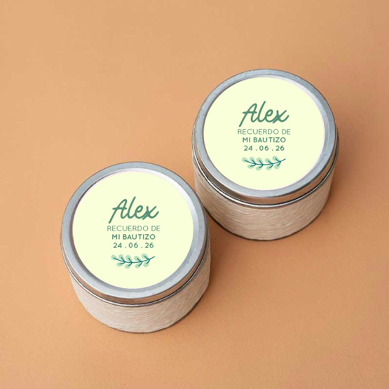 vela bautizo hojitas