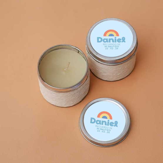 vela bautizo arcoiris