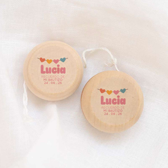 yoyo personalizado guirnalda corazon